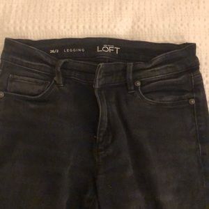 Black faded Loft jean leggings